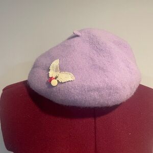 MISS PATINA 100% WOOL PURPLE BERET